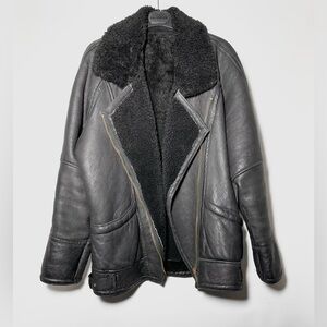Vintage B3 Aviator Shearling leather Bomber Jacket